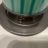 Mid-Century Mint Green Murano Glass Table Lamps, Set of 2