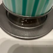Mid-Century Mint Green Murano Glass Table Lamps, Set of 2