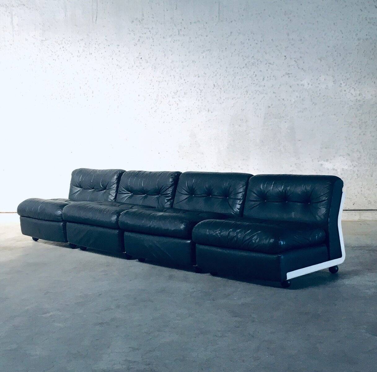 Mid-Century Modern Amanta Modular Sofa by Mario Bellini for B&B Italia, 1970s, Set of 4