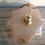 Pink opaline hanging lamp
