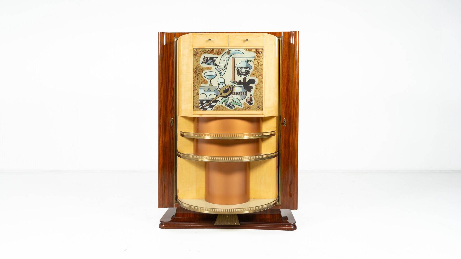 Mid-century modern bar cabinet by Paolo Buffa, 1950s.