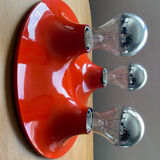 Space Age saucer wall lamp with 3 lights from the 70s