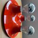Space Age saucer wall lamp with 3 lights from the 70s