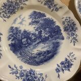 Set of 10 plates Digoin Sarreguemines model Romantic