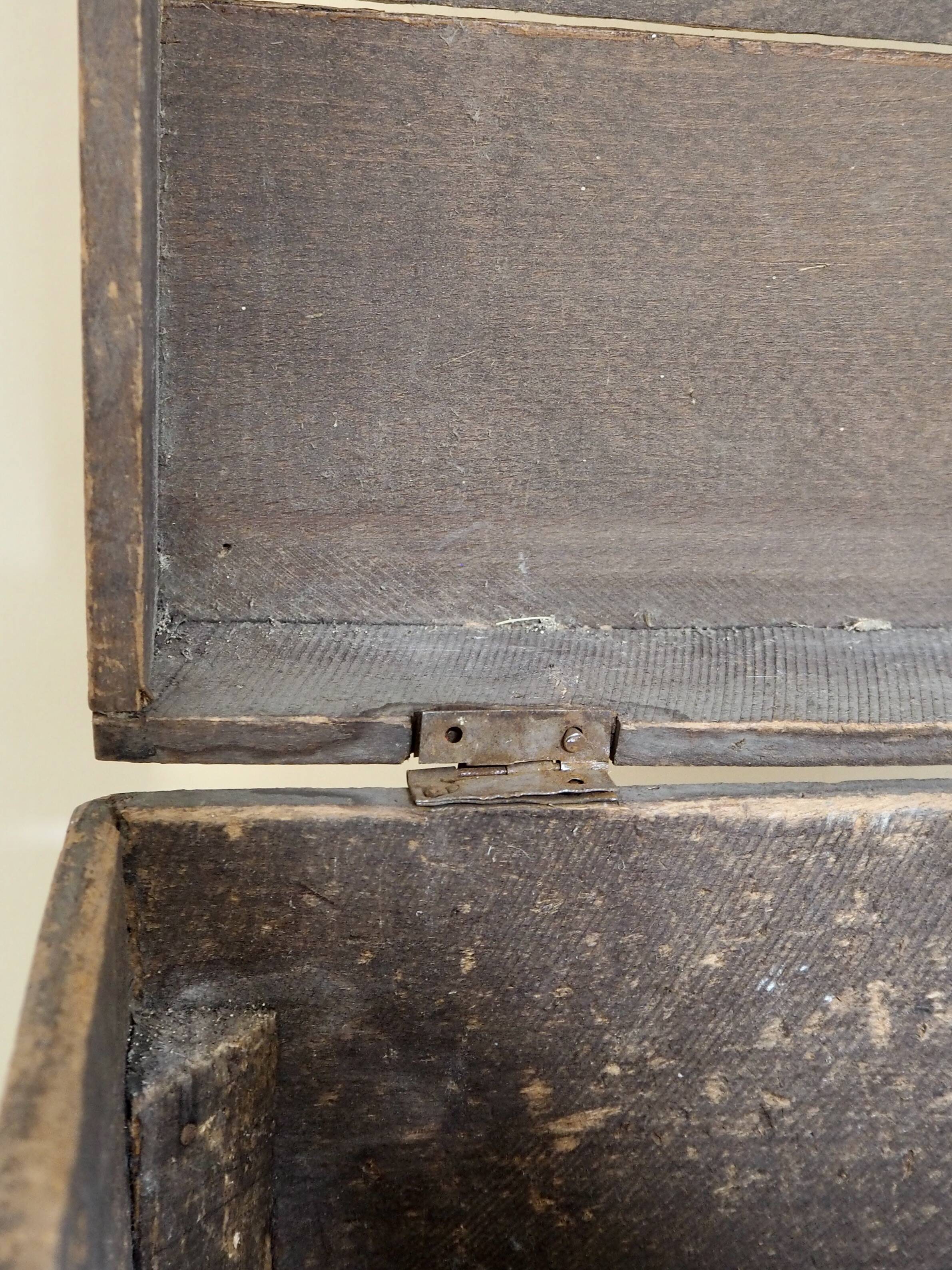 Old wooden workshop box from 1950