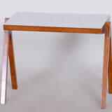 Midcentury table, beech, umakart, restored, Czechia, 1950s