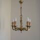 French Vintage 5 Light Quality Brass Chandelier with Scroll Acanthus Arms 5452