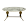 Vintage brass and marble coffee table. Italy 1950s