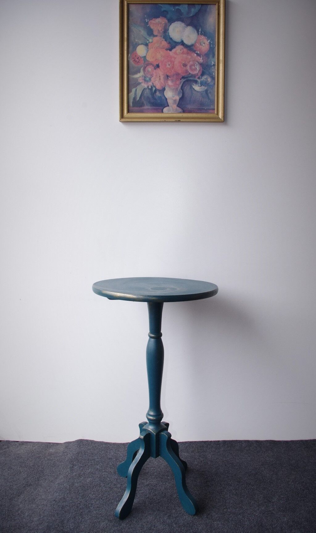 Blue wooden table