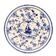 Vintage white plate with blue patterns in Victoria porcelain.