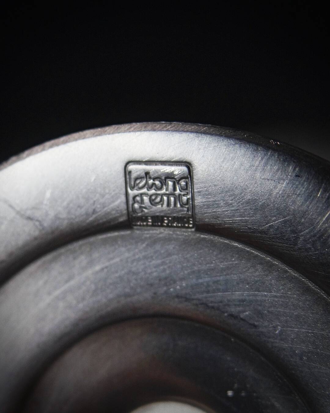 6 stainless steel ice cream bowls on foot Létang Rémy stainless steel dessert service