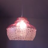 Vintage pendant lamp in pink glass
