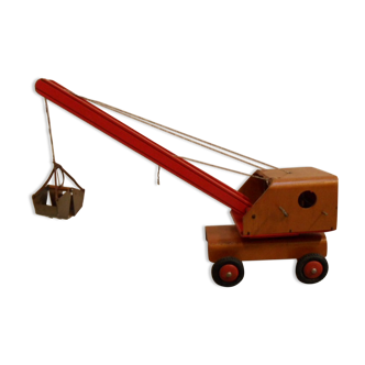 Vintage wooden children's toys crane