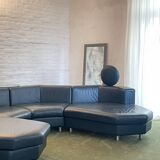Leather Modular Sofa Set by Rolf Benz 1990s