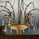 Old bronze waterfall chandelier with crystal tassels