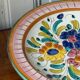 Mediterranean dish with floral decoration