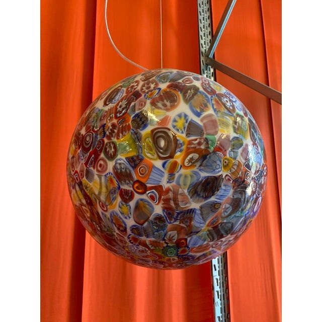 Murrine multicolors sphere in murano style glass