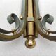 Pair of art deco lacquered metal, brass and glass wall lights