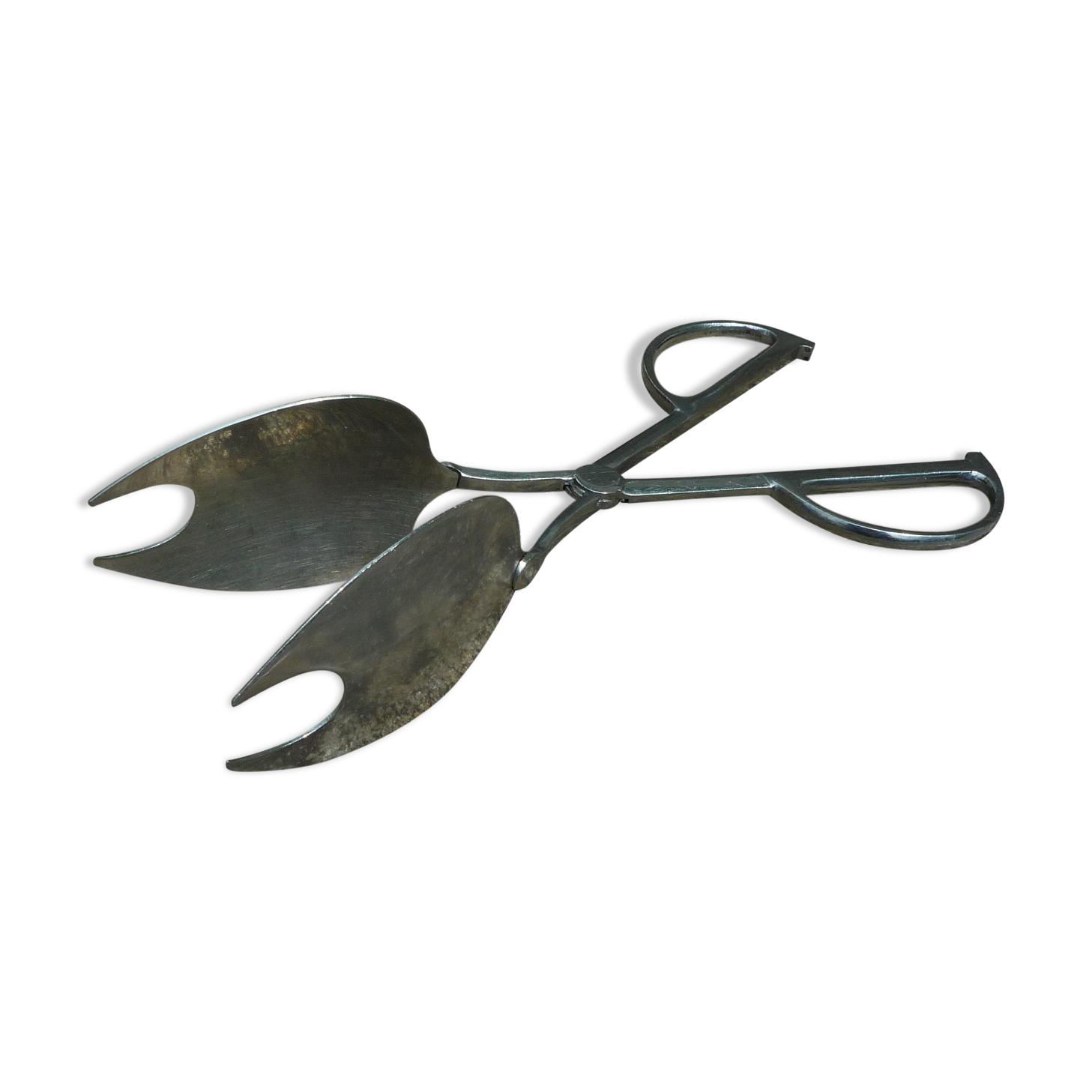 Stainless steel cutlery/salad clips, vintage 70s