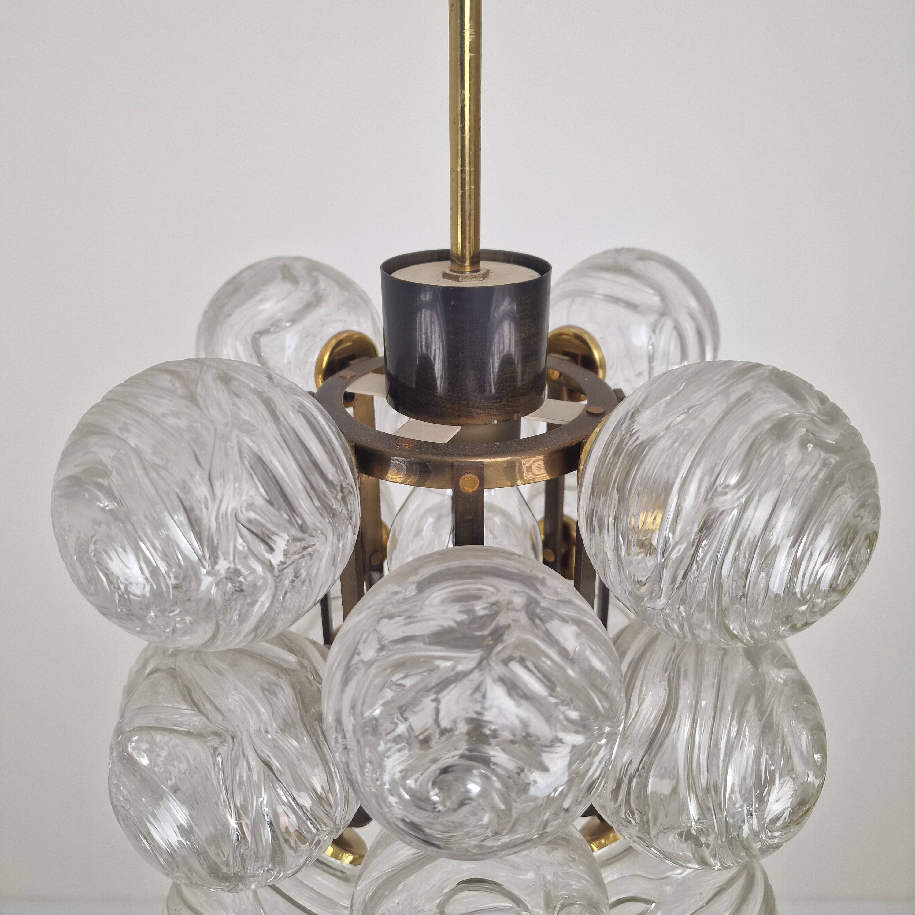 Mid-Century Modern 'Snowball' Chandelier by Doria Leuchten, Germany, 1970s