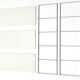 Modular shelves in white and silver metal, 50s