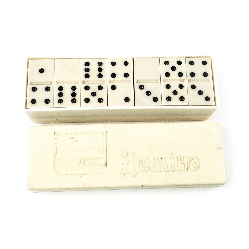 Jeu de dominos postmoderne, URSS, années 1970, ensemble de 28