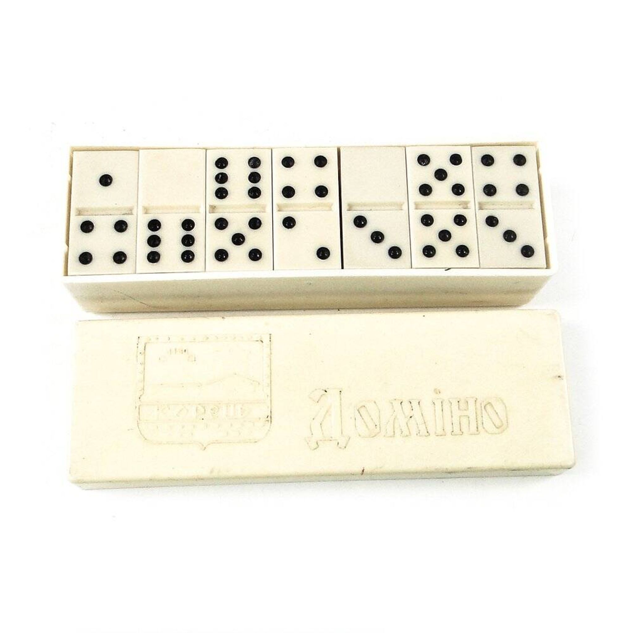 Jeu de dominos postmoderne, URSS, années 1970, ensemble de 28