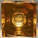 Cubic amber crystal table lighter