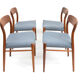 Danish teak chairs model 75 by Niels Otto Møller, Set of 4