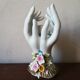Vase hands in biscuit