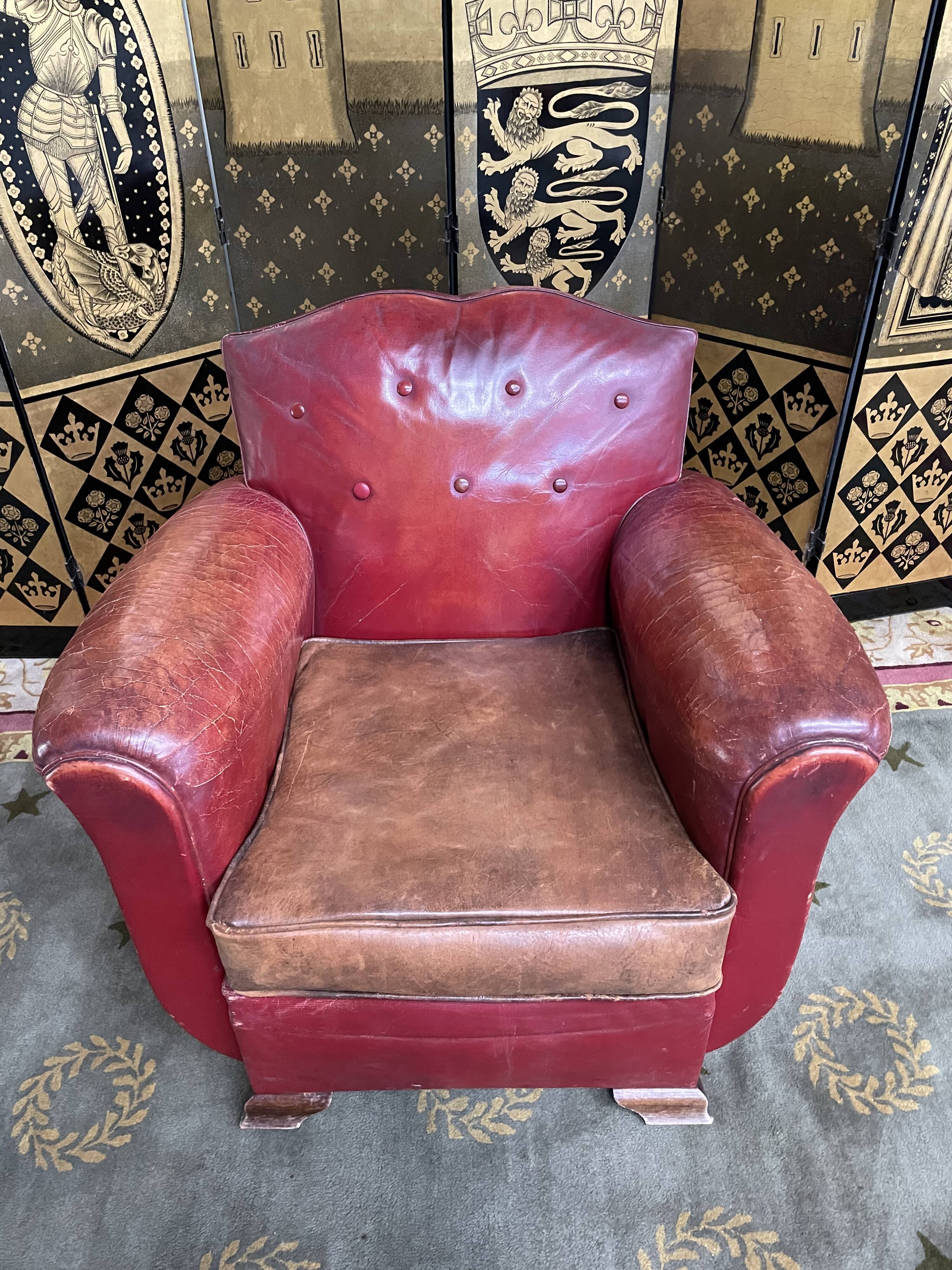 Fauteuil club époque Art Déco