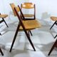 Set of 6 Egon Eiermann SE 18 folding chairs Wilde + Spieth, 1950s