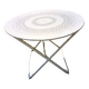 Vintage white folding iron garden table.