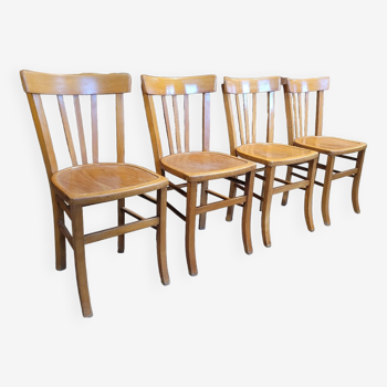 Série de 4 chaises de bistrot luterma 1950 vintage