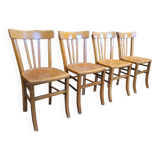 Series of 4 vintage luterma bistro chairs 1950