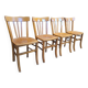 Série de 4 chaises de bistrot luterma 1950 vintage