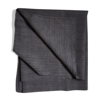 Old hemp tablecloth dyed in dark grey