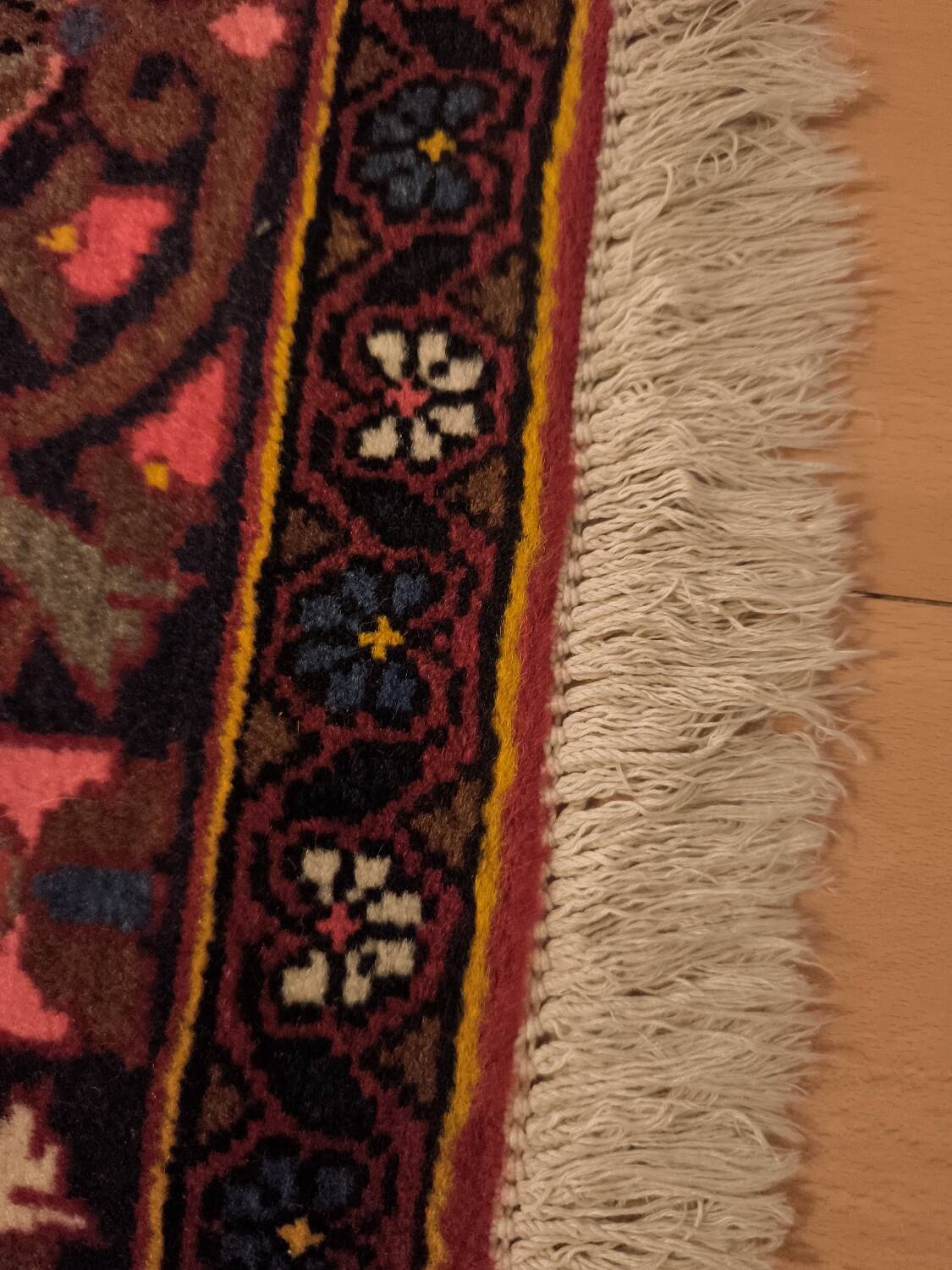 Hand-knotted Bakhtiari Persian carpet from Iran.