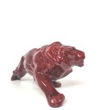 Red earthenware Lion Art Deco 1930