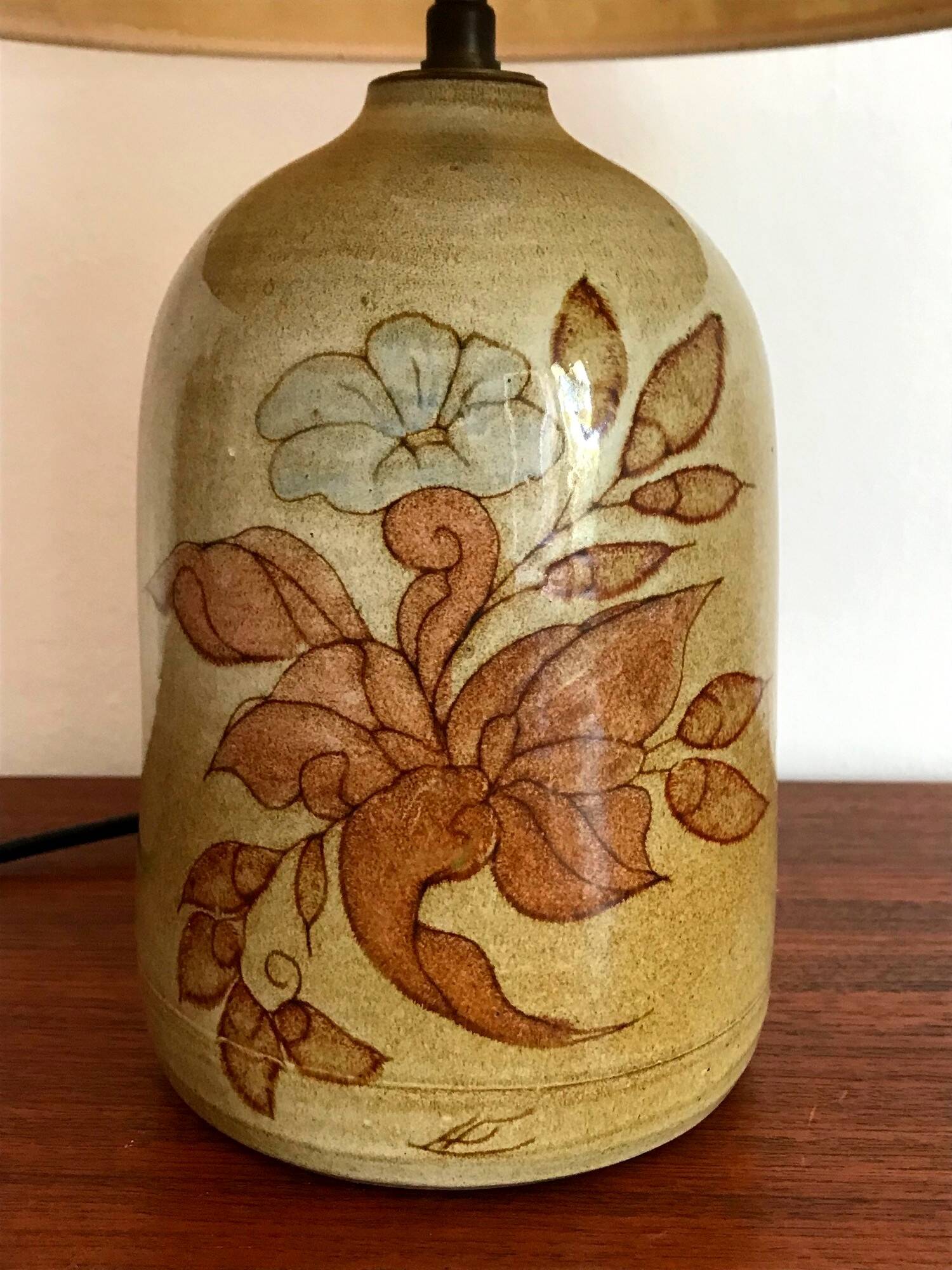 Vintage lamp in glazed stoneware from the 70s