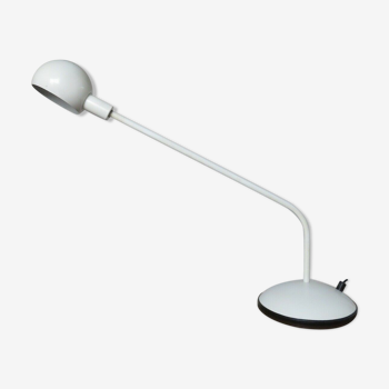 Lampe de bureau en métal blanc années 80