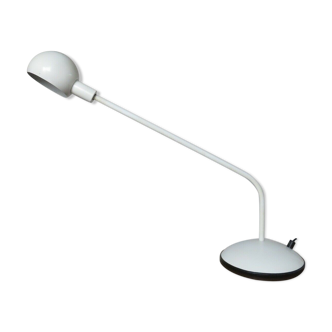 Lampe de bureau en métal blanc années 80