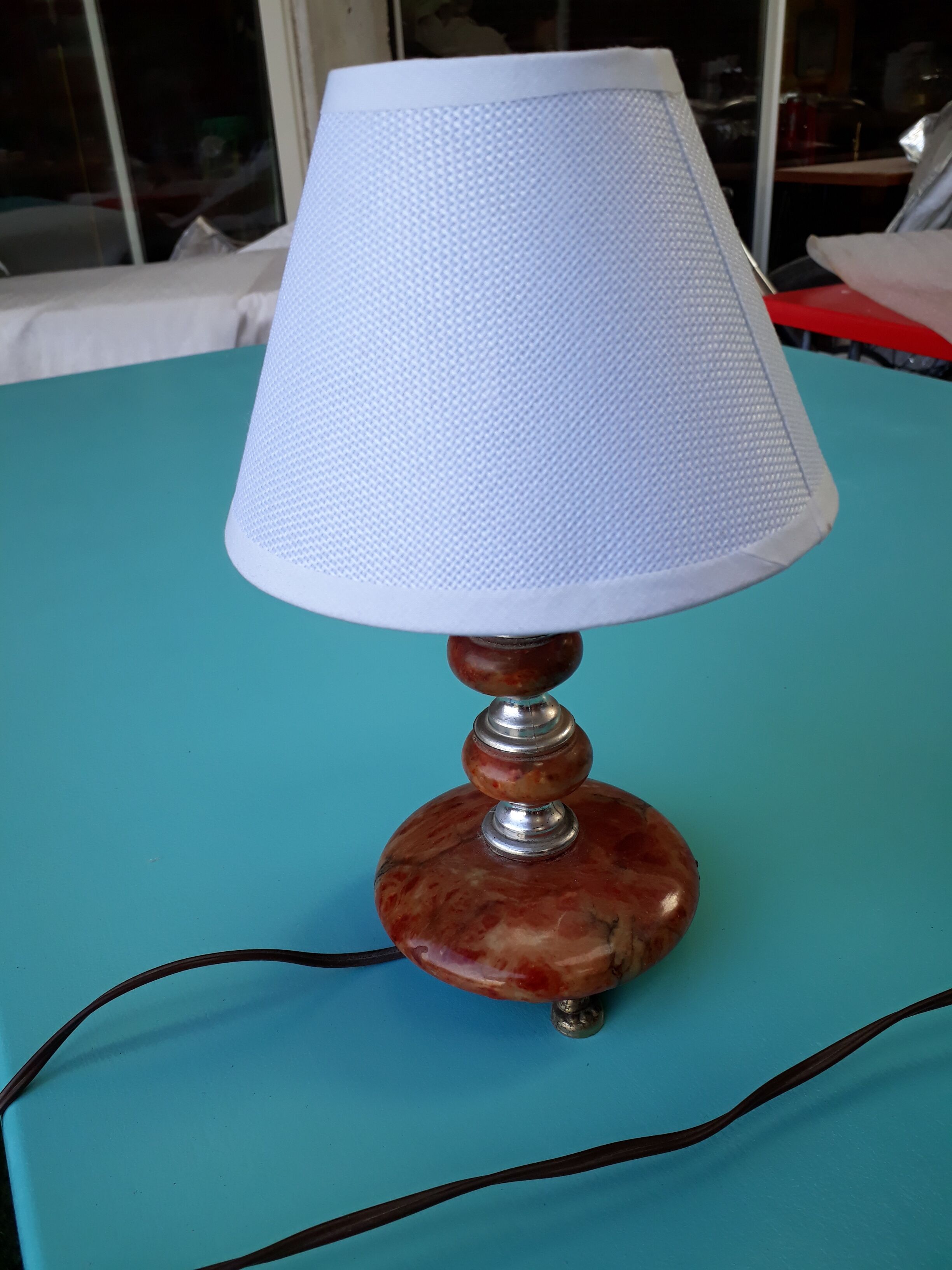 Bedside lamps duo marble