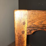 Chaise escabelle en bois Louis XIII