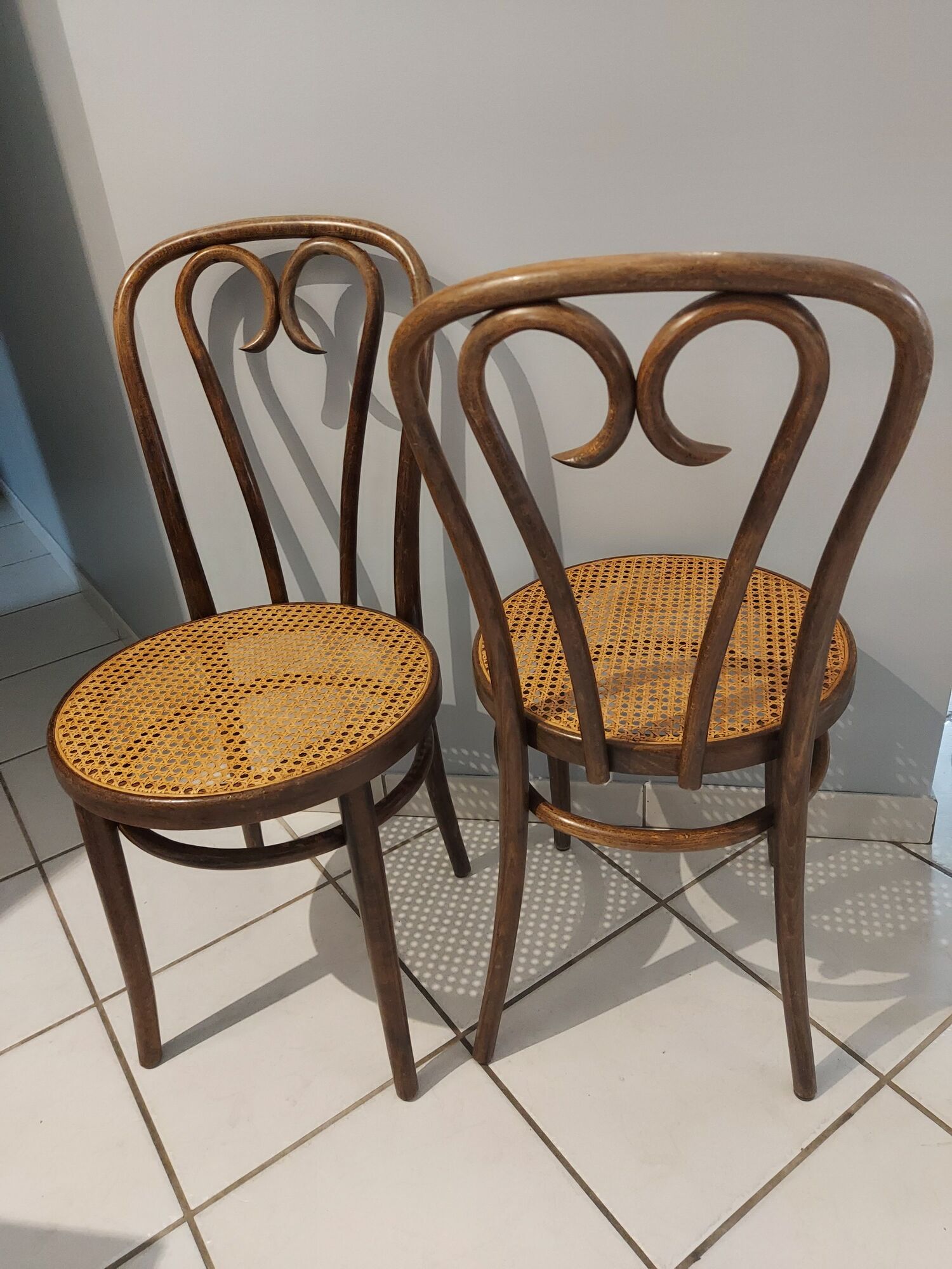 Suite of 4 chairs by Bistrot Thonet and Fischel