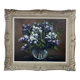 Painting signed G. Evrard – Bouquet of lilacs in a vase