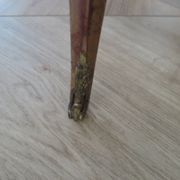 Paire de 2 chevets-louis xv-marqueterie-2 tiroirs-marbre rose