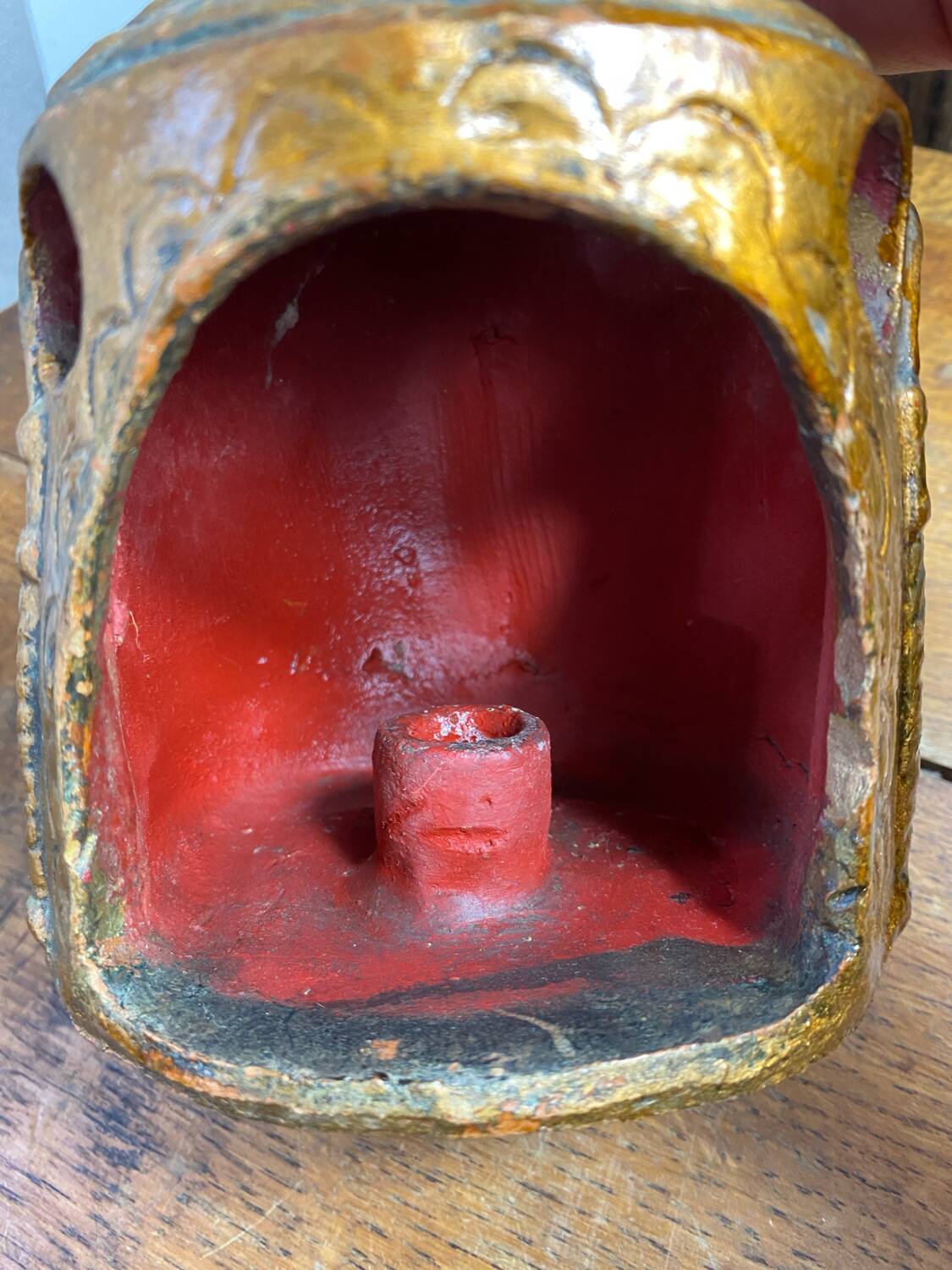 Ceramic lanterns, decorated with religious icons.
