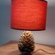 Old bronze pine cone lamp