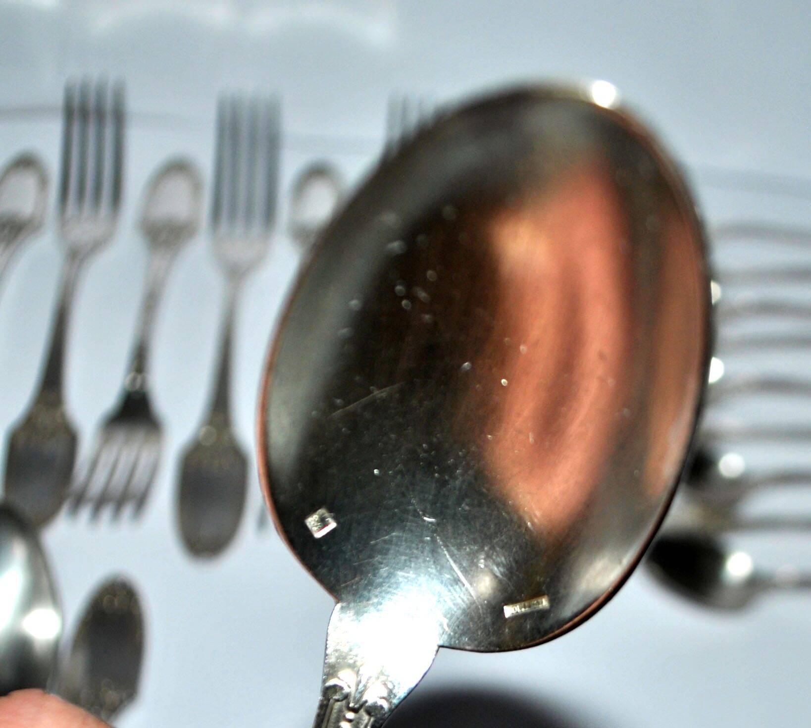 Boulenger household items 34 place settings Empire Marie-Louise 12 soup spoons 9 forks 11 dessert spoons